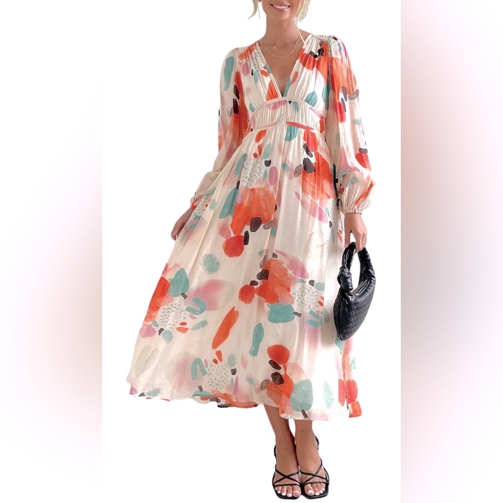 NWOT Boho Maxi Floral Dress L